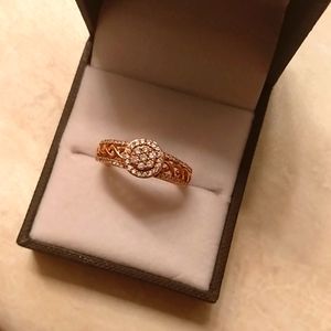 10k rose gold diamond promise ring from zale